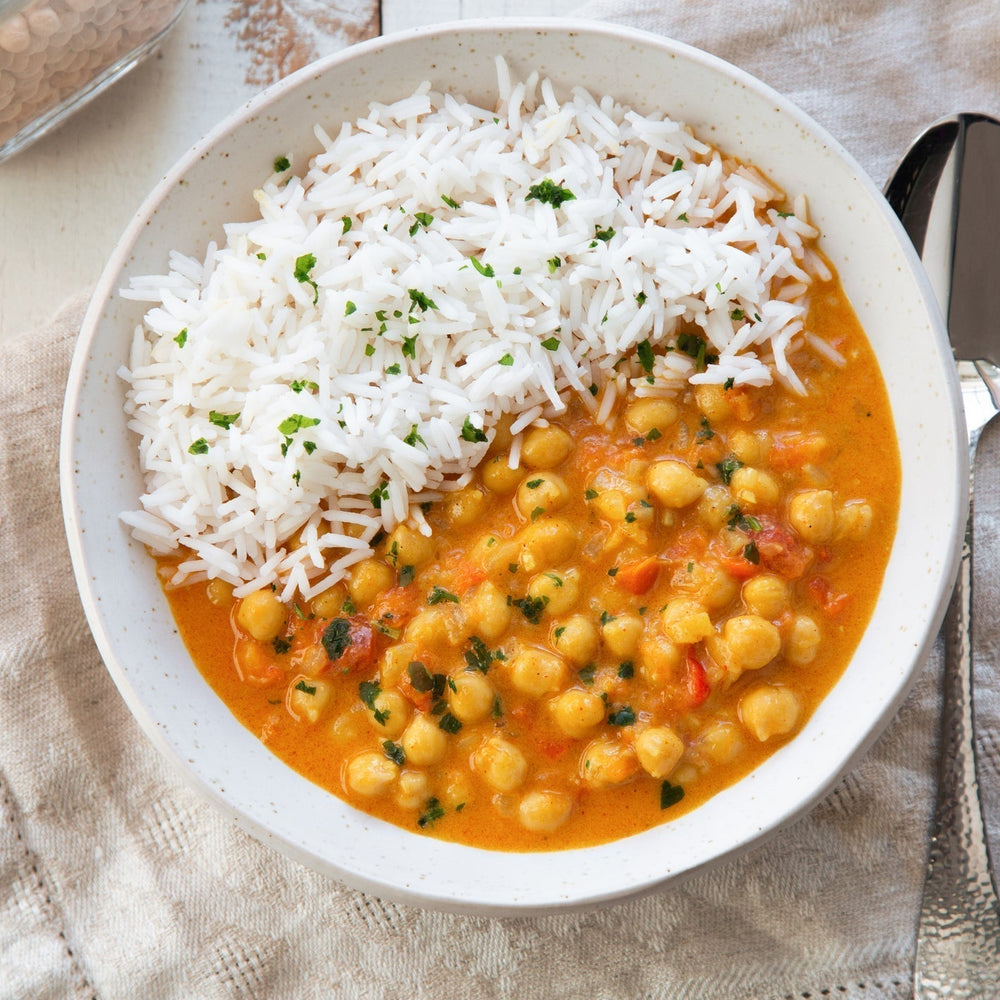 Garbanzos en leche de coco