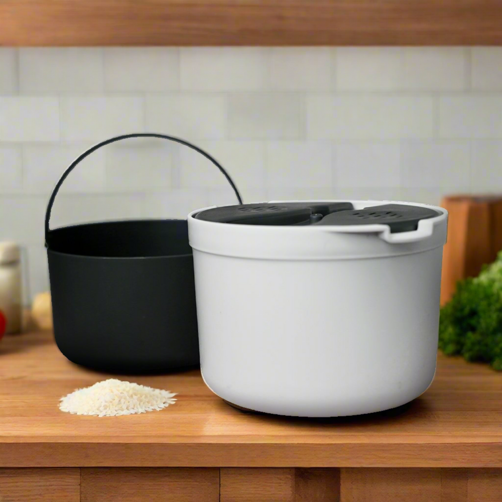 Microwave Rice cooker + 2 Caldos de Pollo Honest Farm