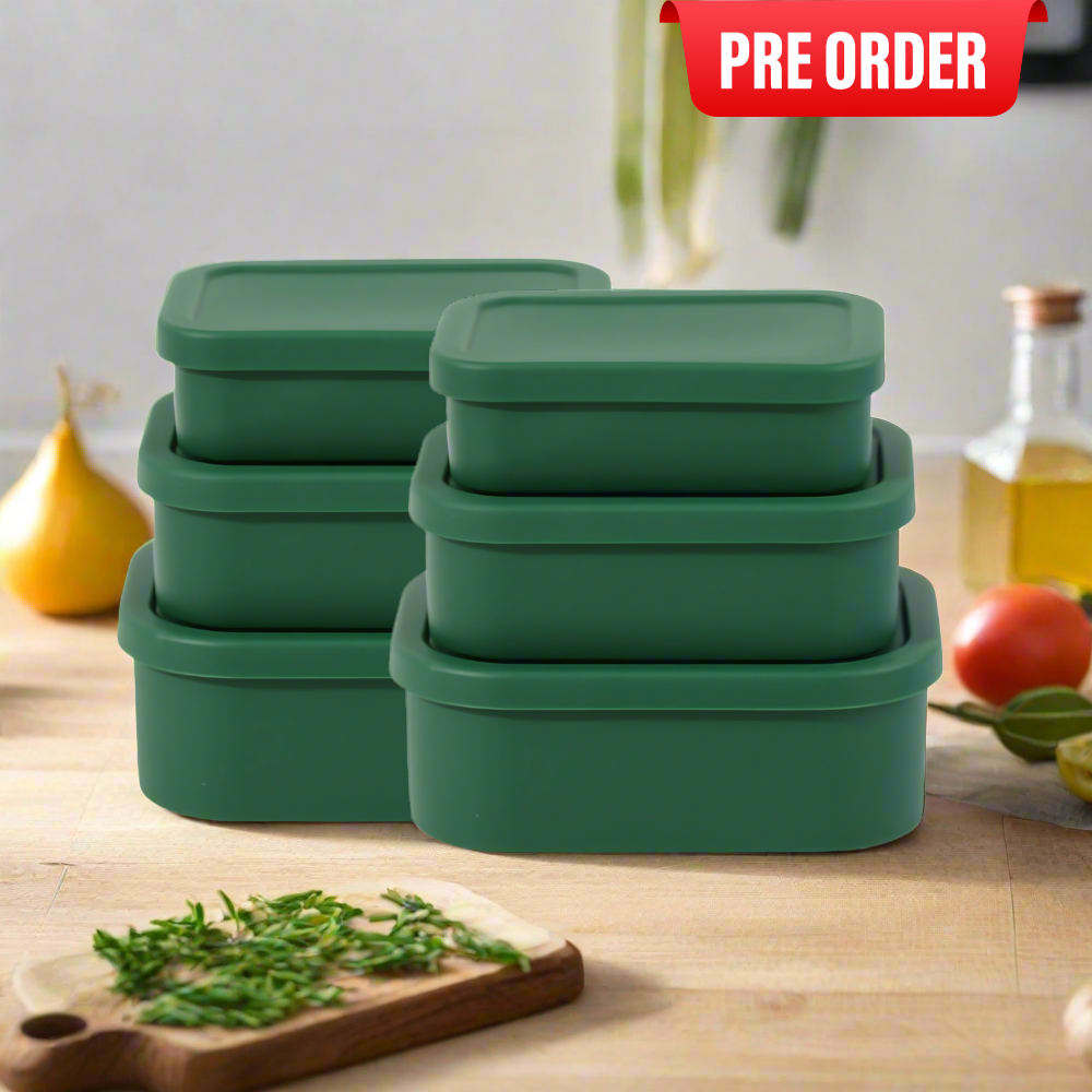 Exclusive Pre-Sale - Mealbox by Chef James: Silicone Food Storage Containers (12 Pieces)